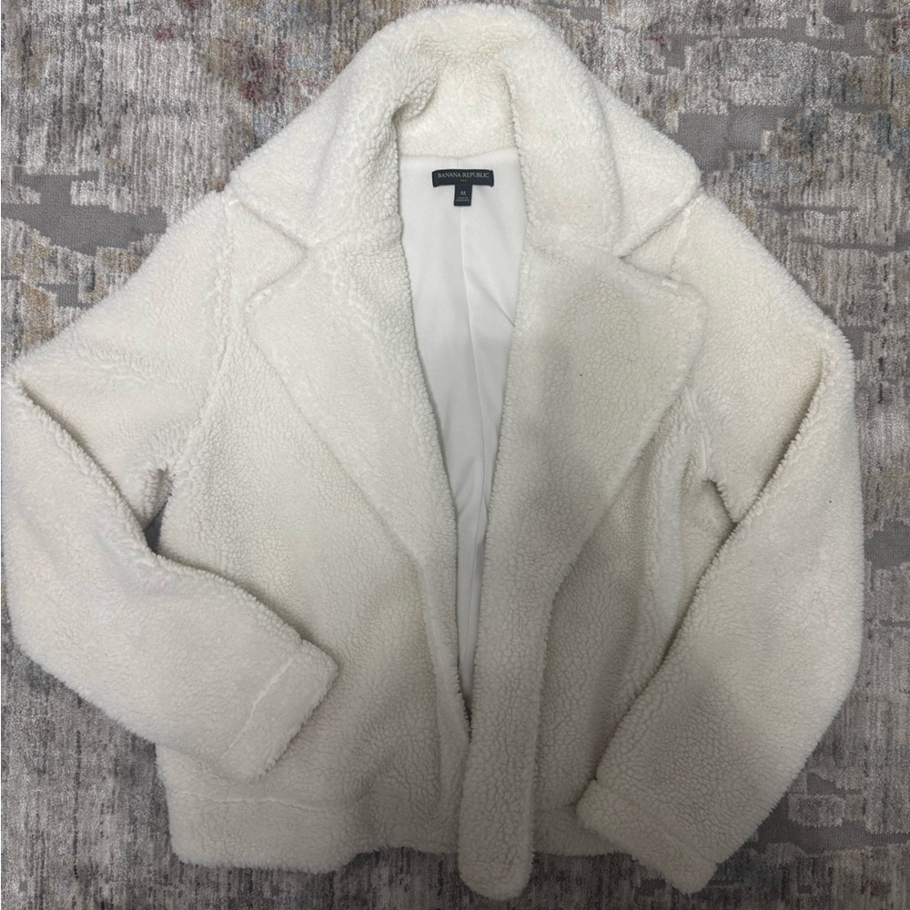 Banana Republic Women's Cream Sherpa Jacket